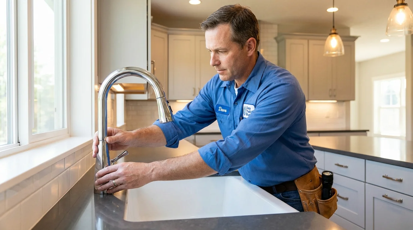 Kitchen faucet installation by Johns Plumbing LLC in Mullen